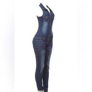 VIP Dark Blue Denim Overalls
